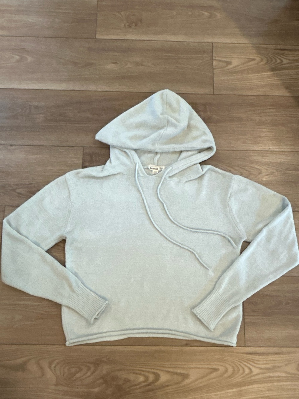 Garage Oh So Soft Light Mint Sage Green Hooded Sweater Pullover Women’s S